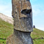 30ft tall Moai Statue. Easter Island, Chile