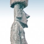 A mysterious Moai statue from Easter Island.